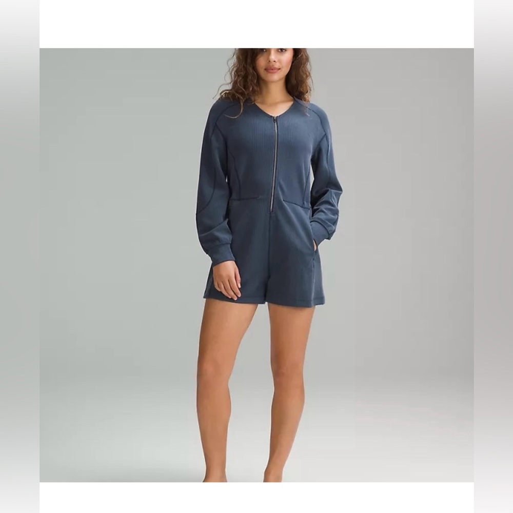 Lululemon Navy Zip Up Romper Size 2